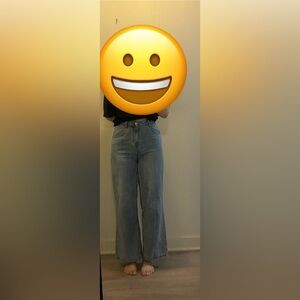 High rise blue jeans size S